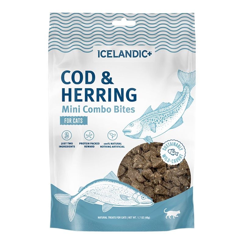 Icelandic Cat Mini Combo Bites Cod &amp; Herring 1.7oz