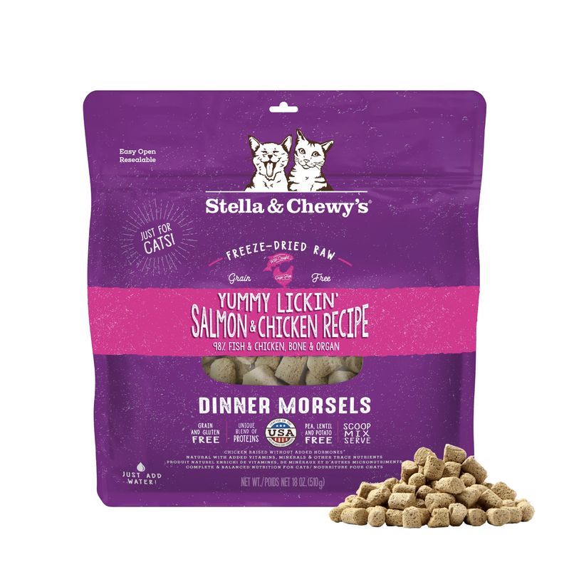 Stella &amp; Chewy's Cat Freeze-Dried Salmon &amp; Chicken 18oz