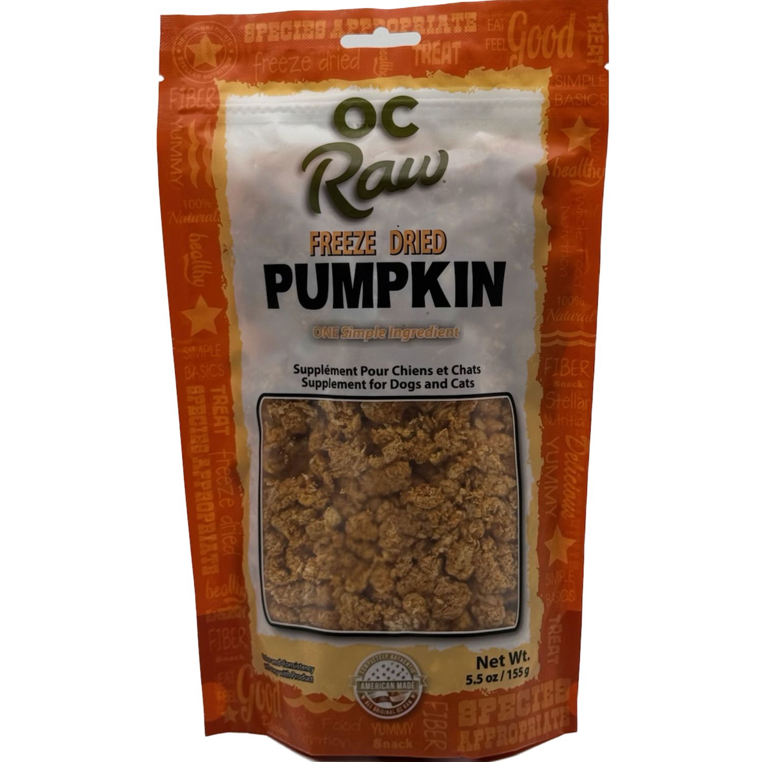 OC Raw Freeze-Dried Treats Pumpkin Topper 5.5oz