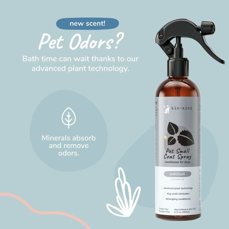 kin+kind Dog Smell Coat Spray Patchouli 12oz
