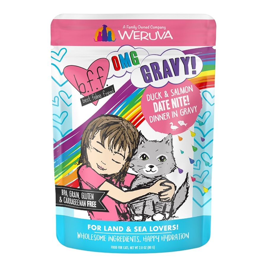 BFF Cat Gravy Duck &amp; Salmon Pouch 2.8oz