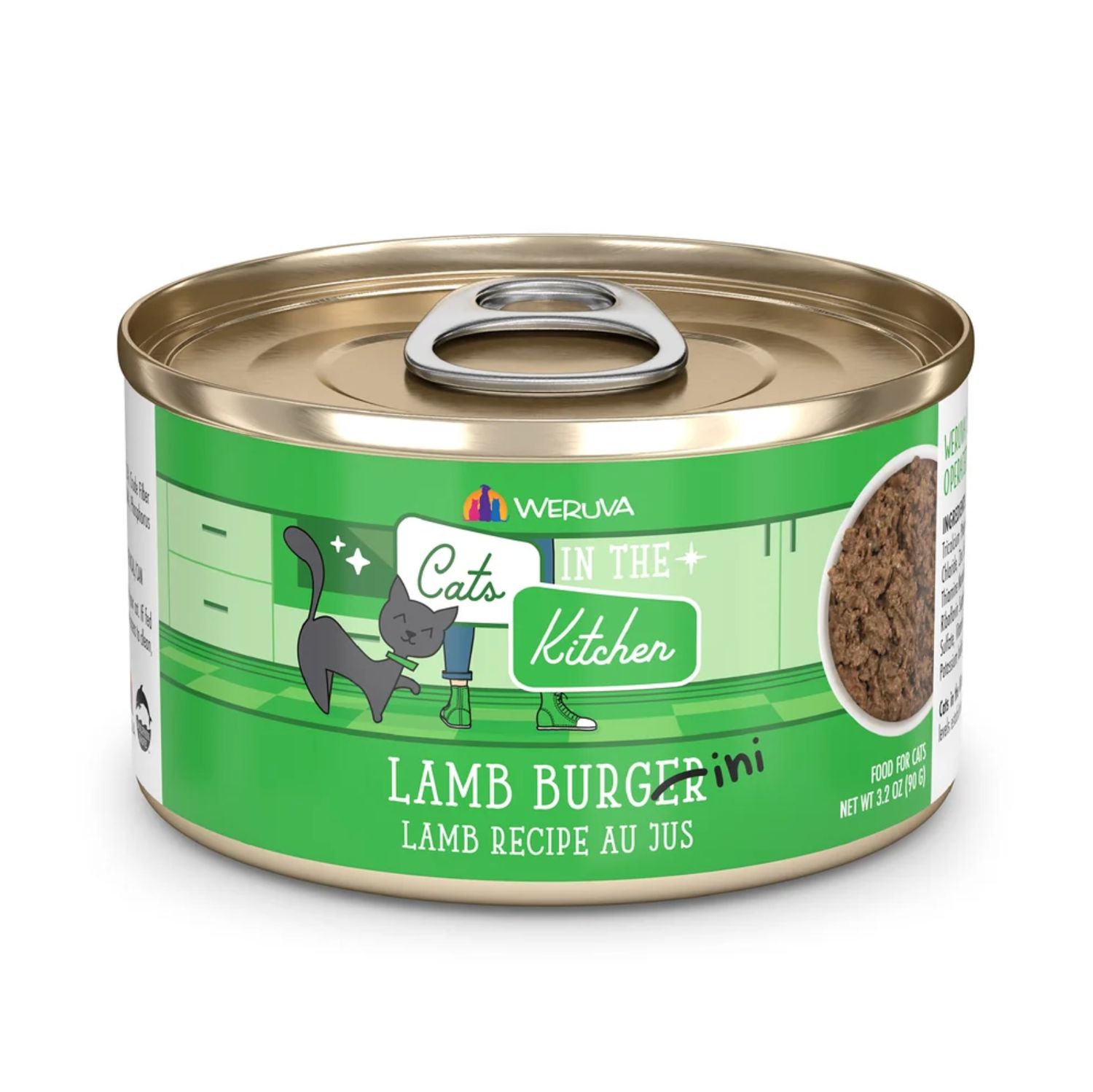 Weruva Cats in the Kitchen Lamb Burger-ini, Size: 3.2oz