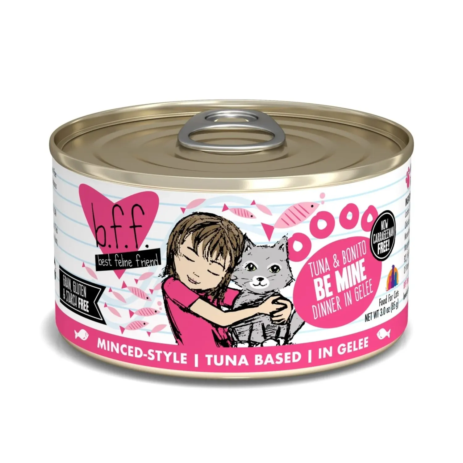 BFF Cat Be Mine Tuna Bonito Can, Size: 3oz