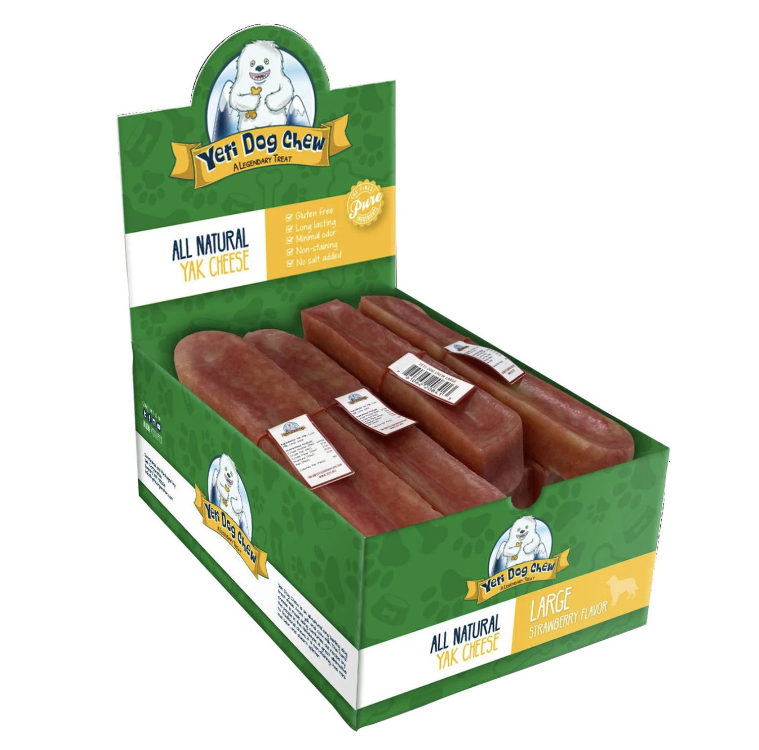 Yeti Dog Chew Yak Cheese Large Strawberry Single