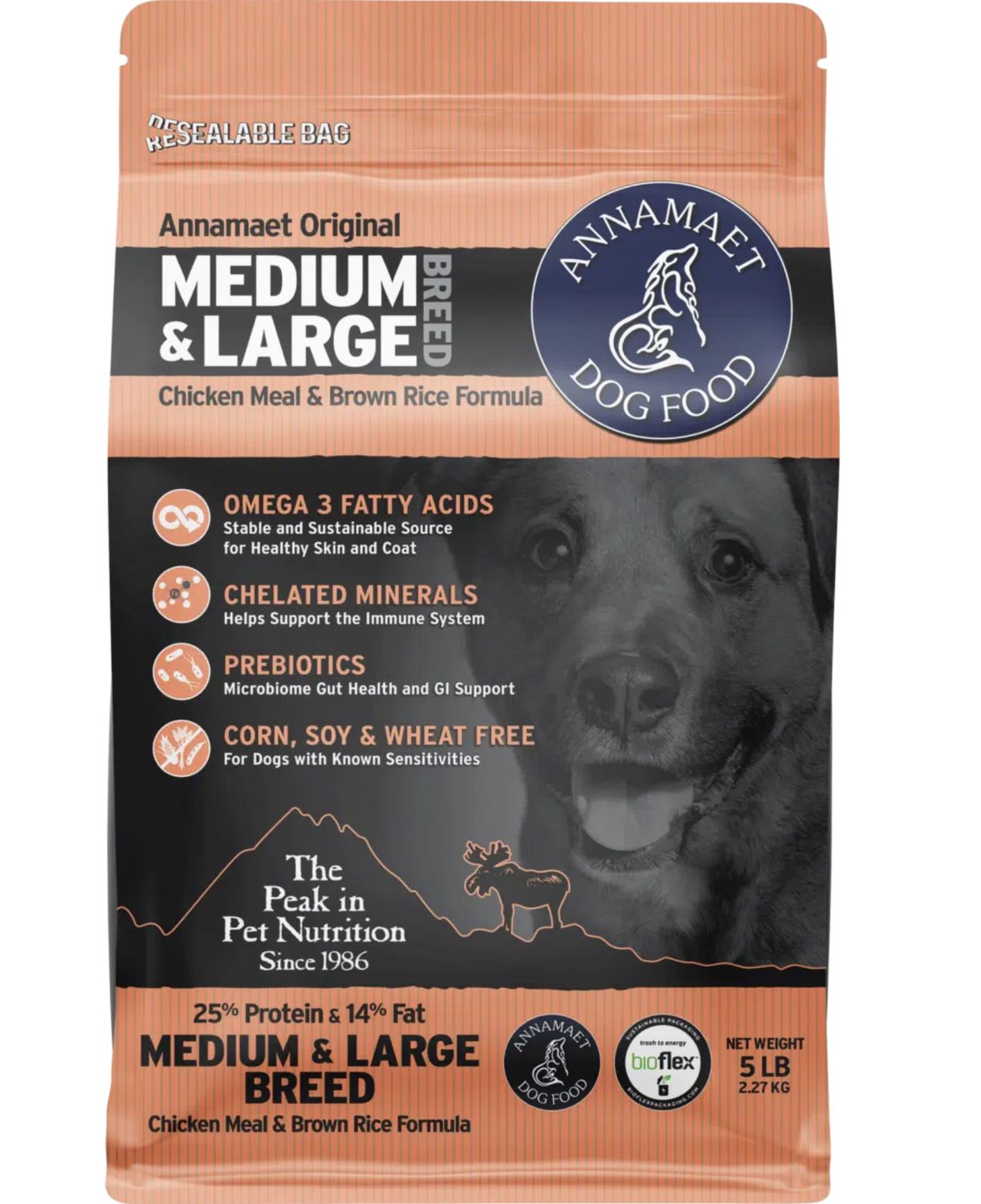 Annamaet Dog Original Medium &amp; Large, Size: 25lb