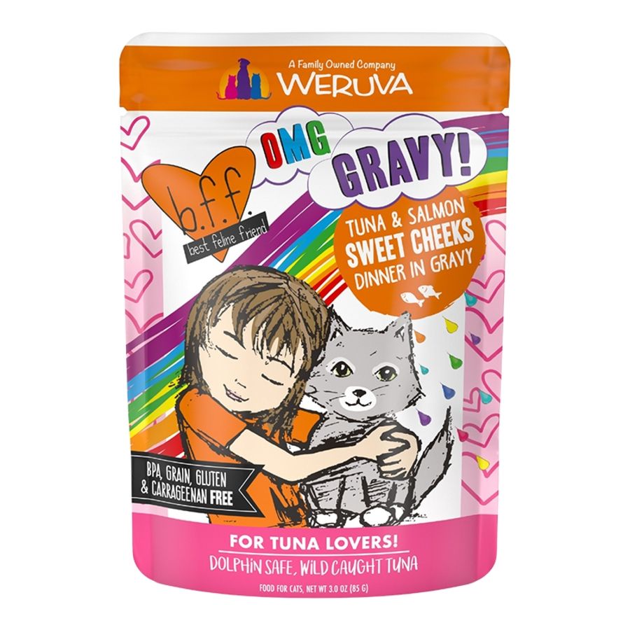 BFF Cat Gravy Tuna &amp; Salmon Pouch 3oz