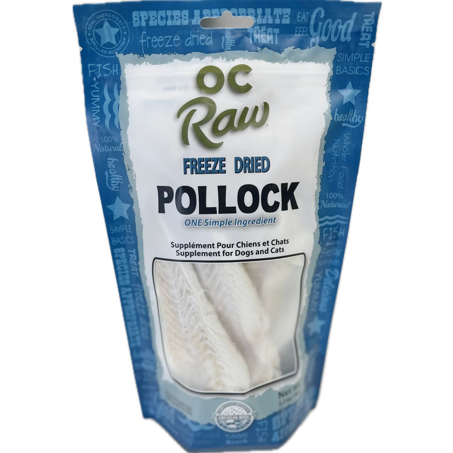 OC Raw Freeze-Dried Treats Pollock 3.2oz