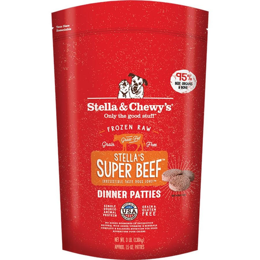 Stella &amp; Chewy's Dog Frozen Patties Beef, Size: 3lb