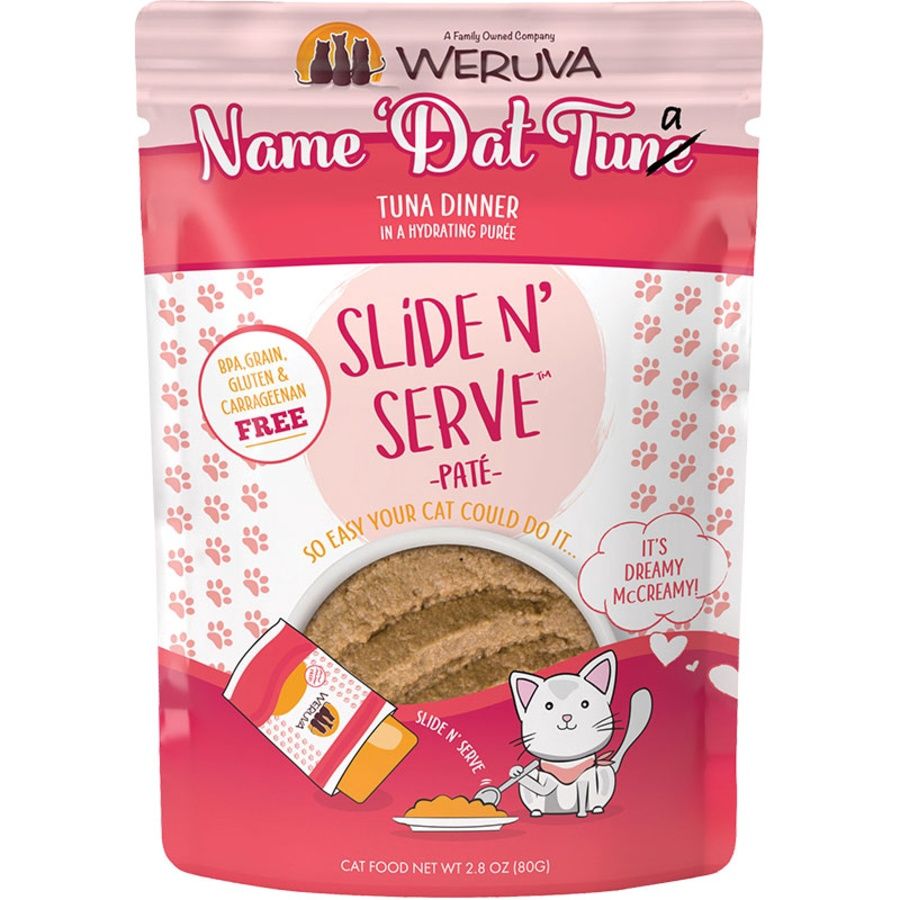 Weruva Cat Slide &amp; Serve Name Dat Tuna Pouch, Size: 2.8oz