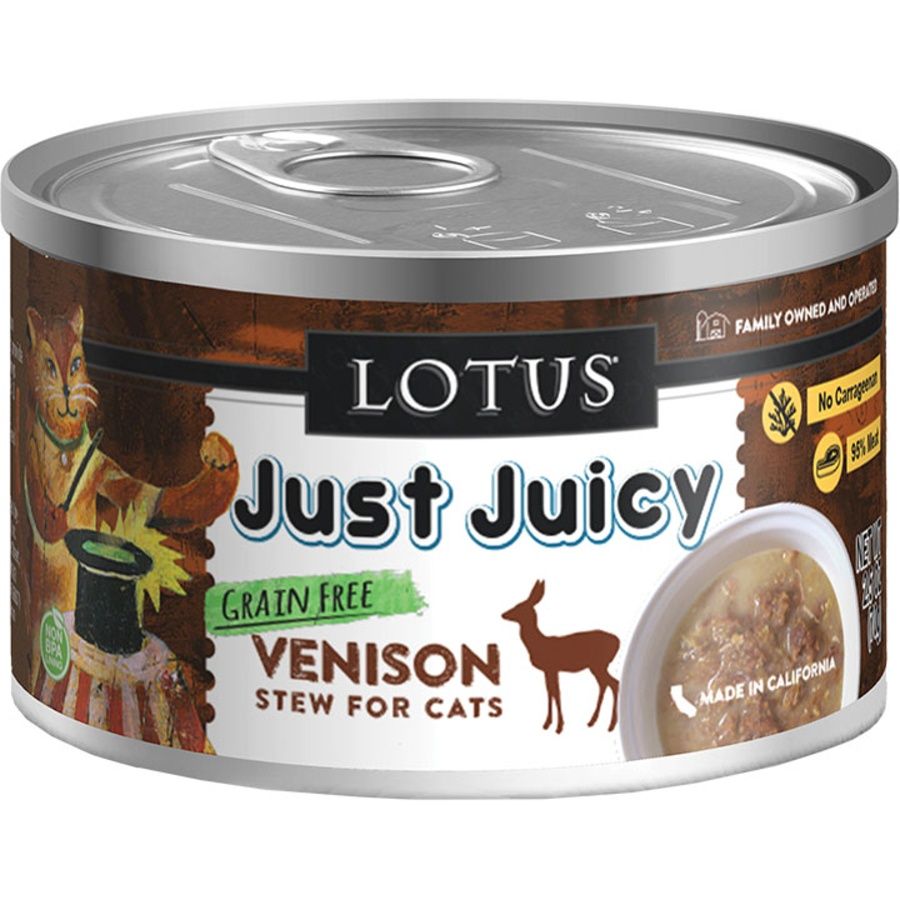 Lotus Cat Can Stew Venison, Size: 2.5oz