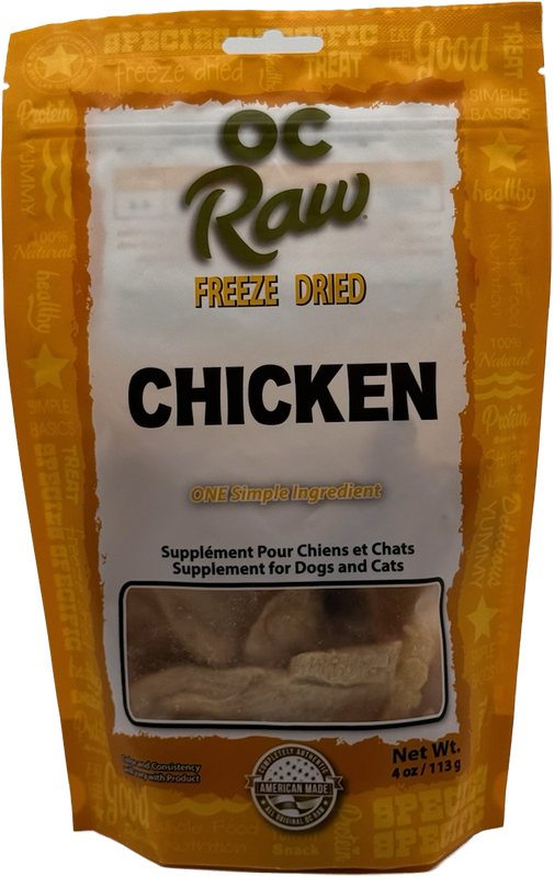 OC Raw Freeze Dried Chicken Pieces 4oz