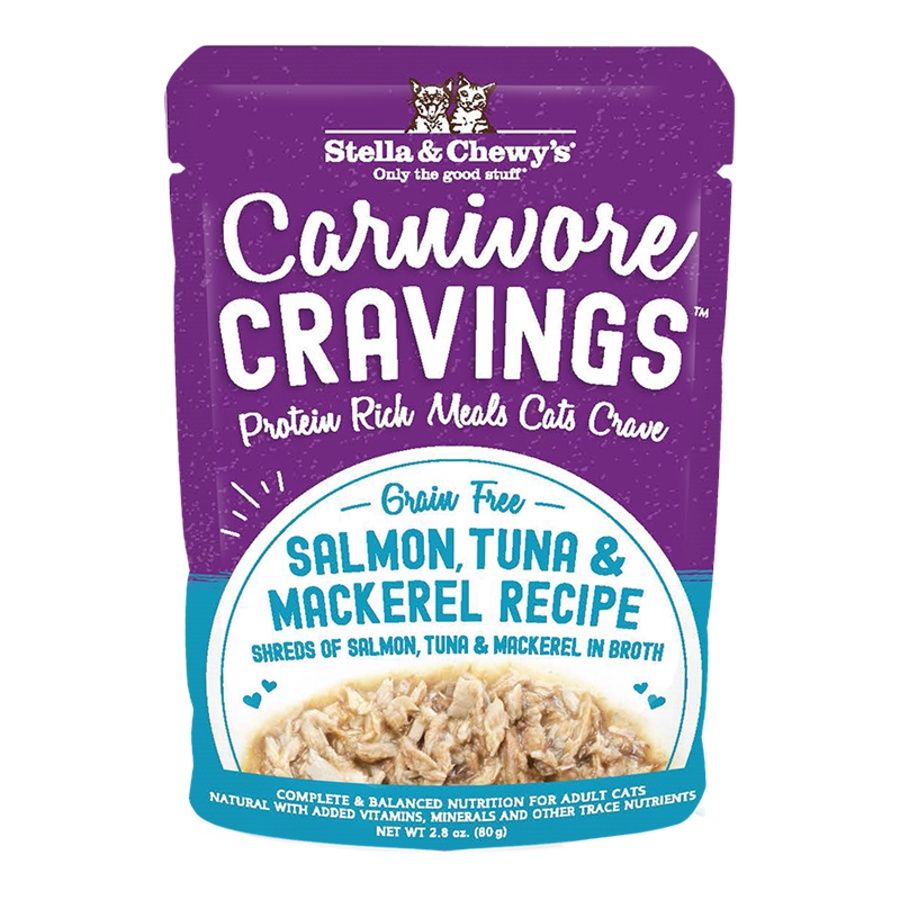 Stella &amp; Chewy's Cat Shreds Salmon, Tuna &amp; Mackerel 2.8oz