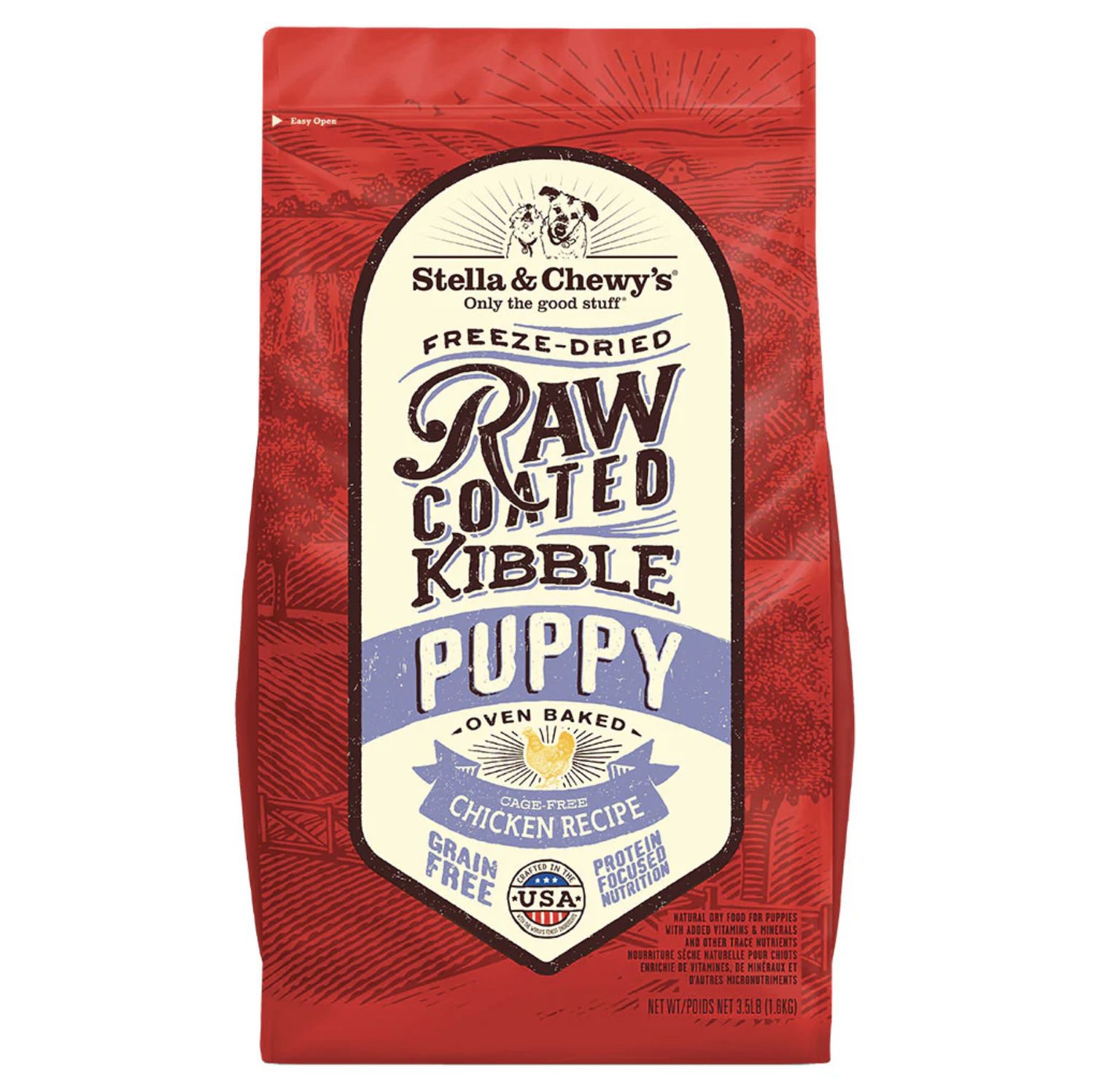 Stella &amp; Chewy's Dog Raw Coated Puppy Chicken, Size: 3.5lb
