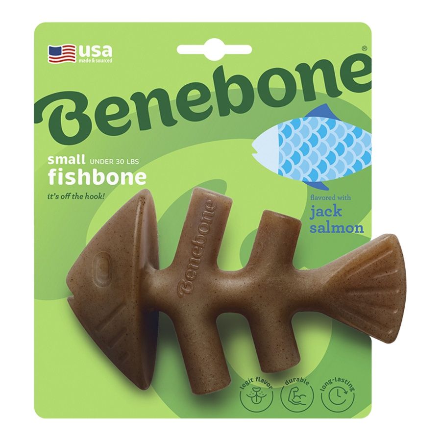 Benebone Dog Jack Salmon Fishbone, Size: Small