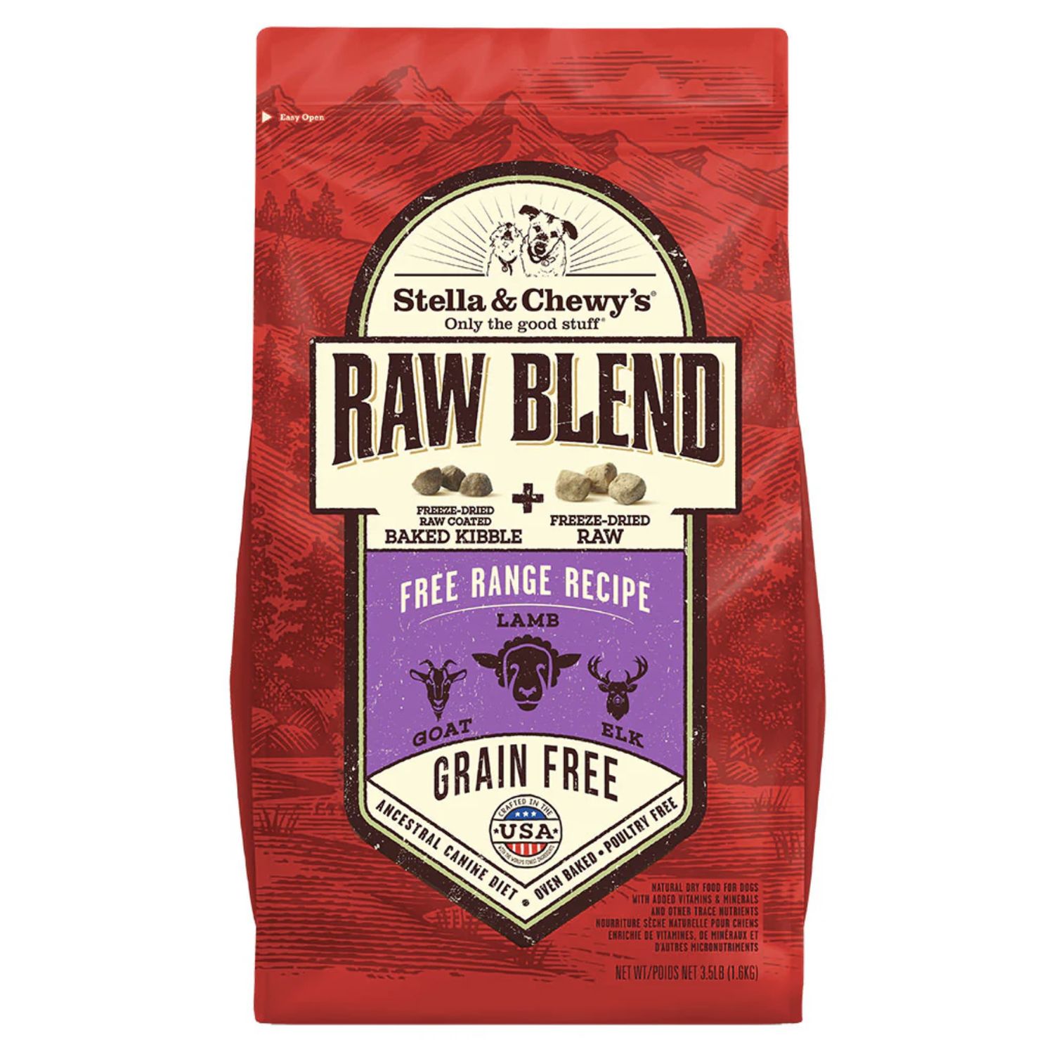 Stella &amp; Chewy's Dog Raw Blend Free Range, Size: 3.5lb