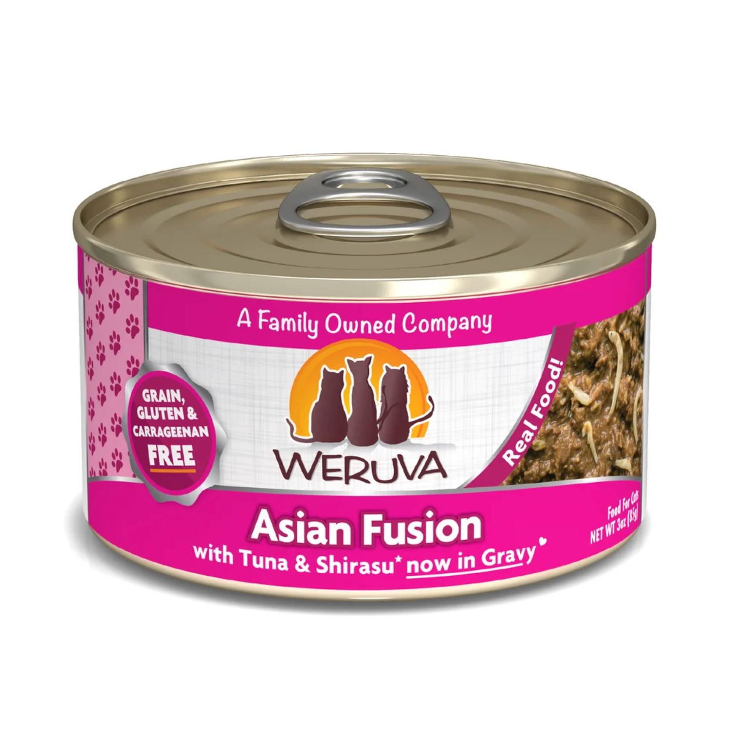 Weruva Cat Classic Asian Fusion Tuna &amp; Shirasu in Gravy, Size: 3oz