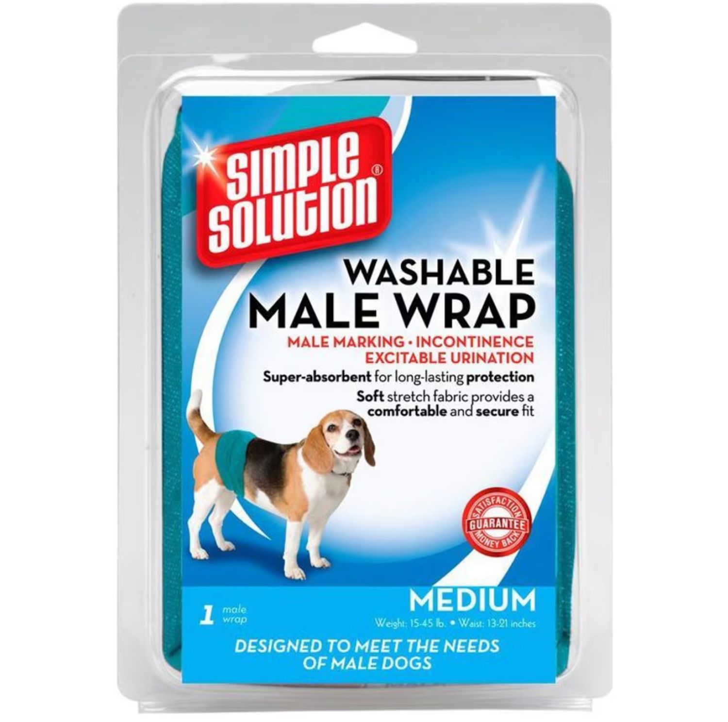 Simple Solution Washable Male Dog Wrap Medium