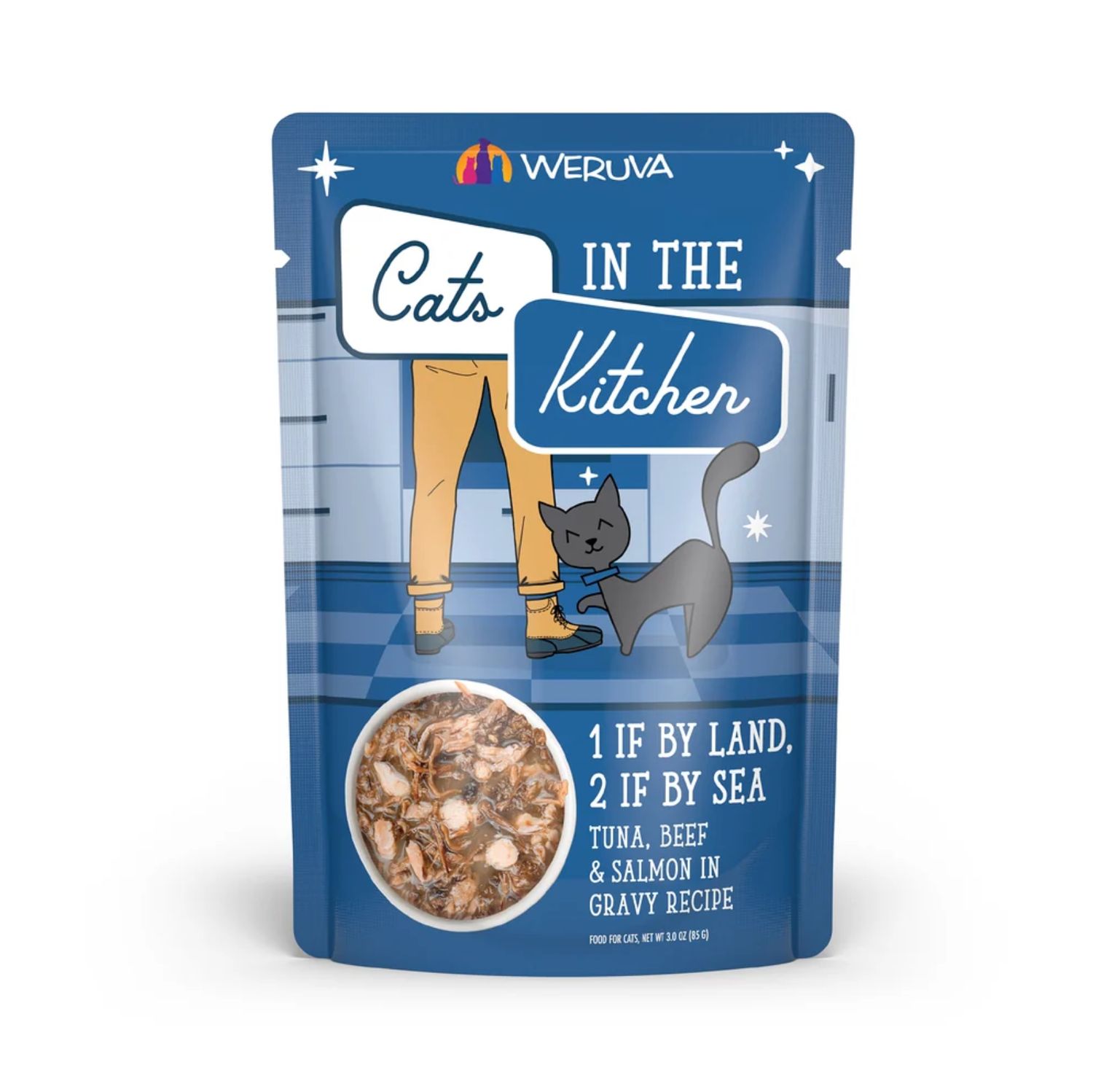 Weruva Cats in the Kitchen 1 If By Land, 2 If By Sea 3oz Pouch