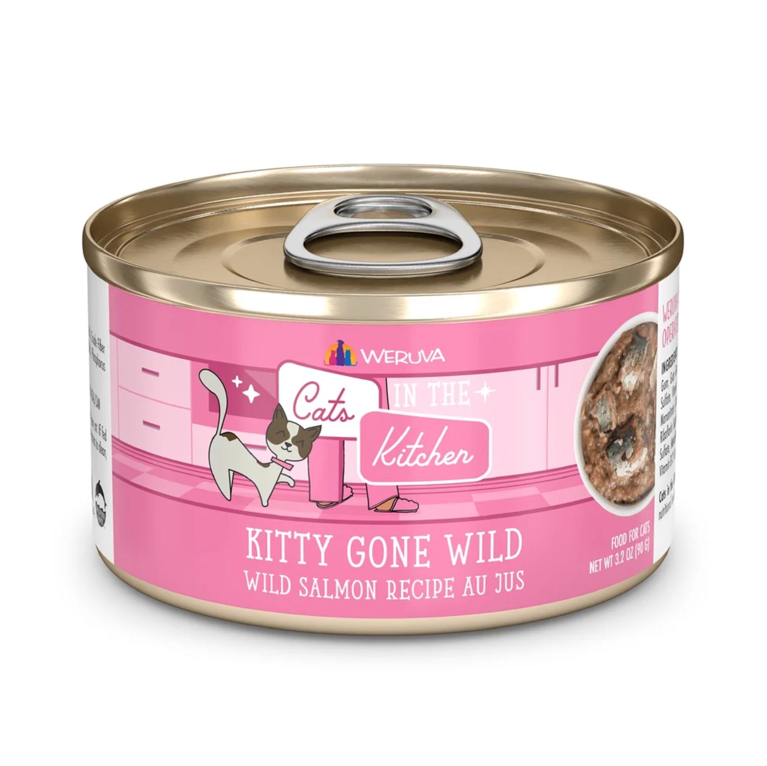 Weruva Cats in the Kitchen Kitty Gone Wild Salmon, Size: 3.2oz