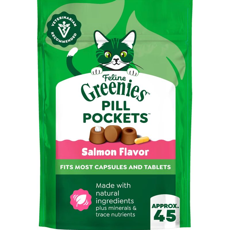 Greenies Cat Pill Pockets Salmon 45ct - 1.6oz