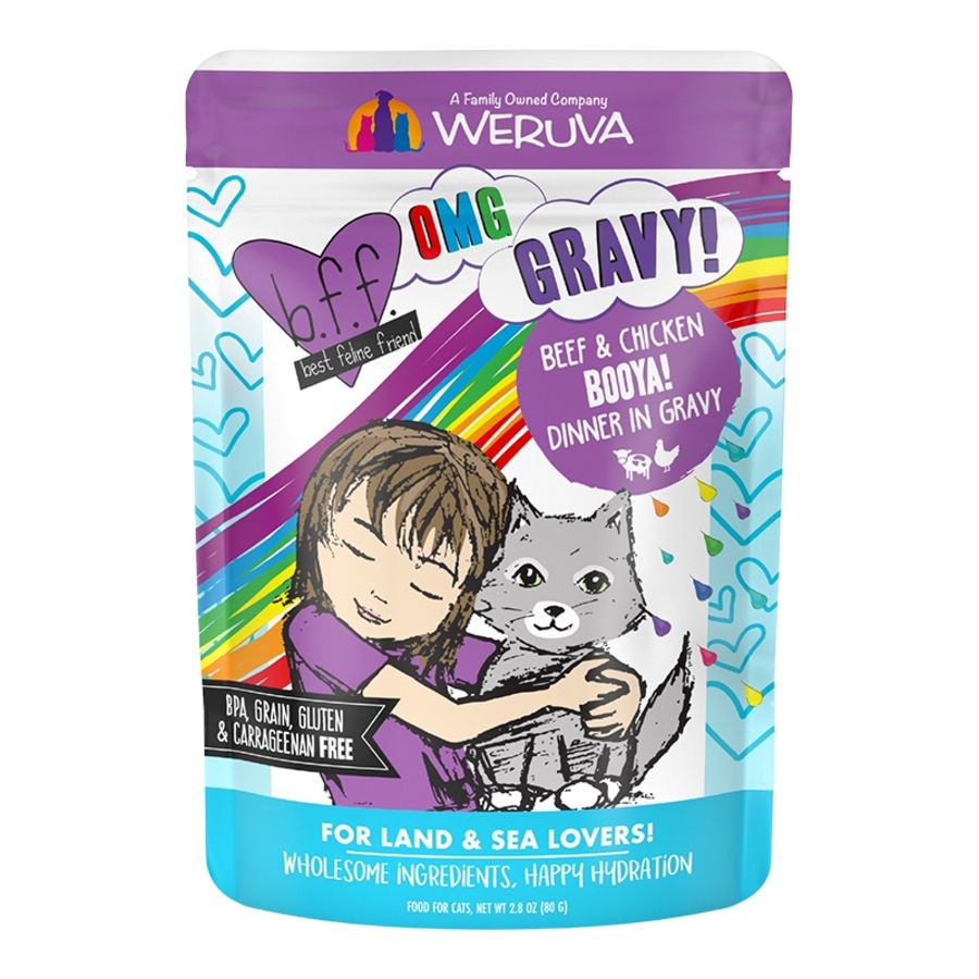BFF Cat Gravy Beef &amp; Chicken Pouch 2.8oz