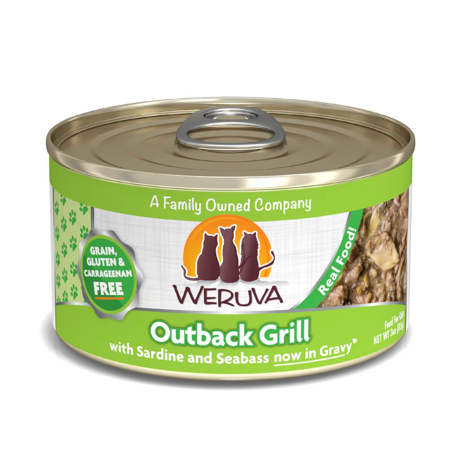Weruva Cat Classic Outback Grill Sardine and Seabass in Gravy, Size: 3oz