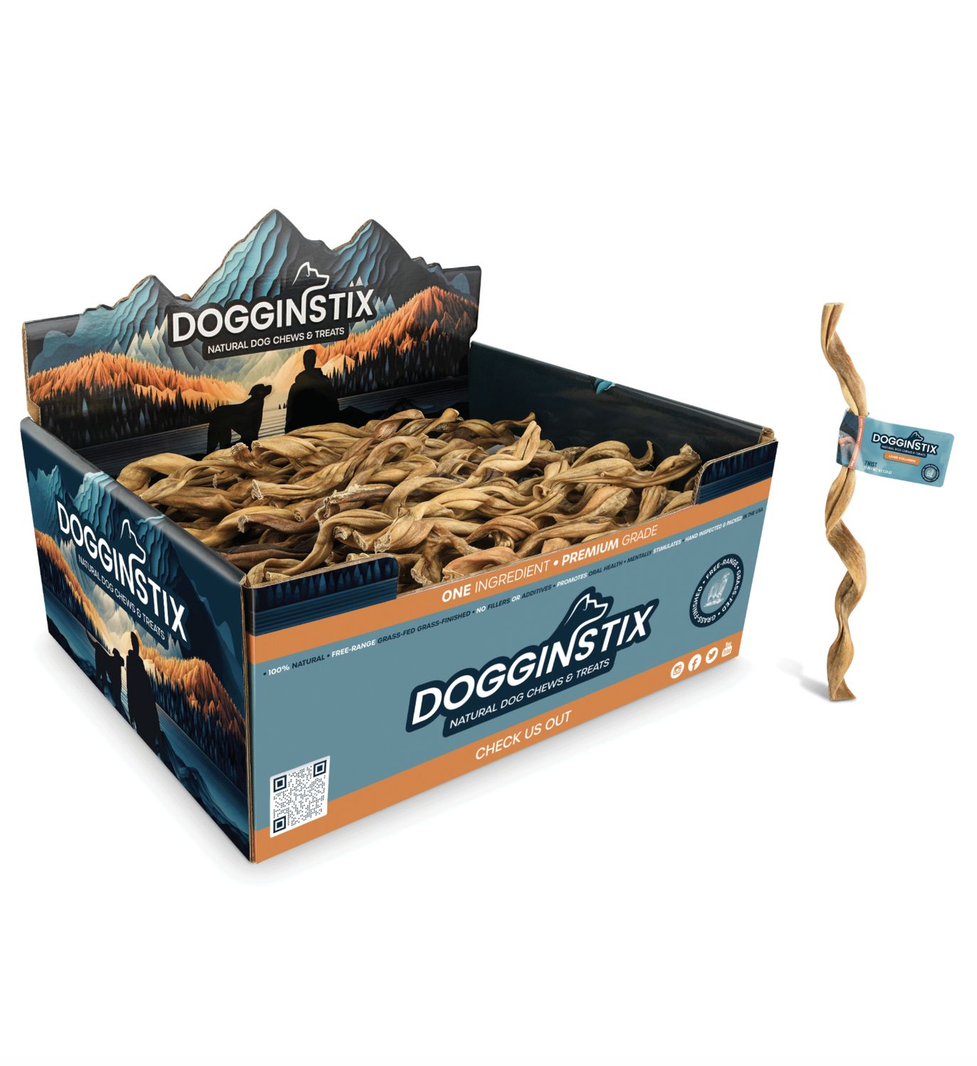 Dogginstix Dog Lamb Collagen Twist 12in