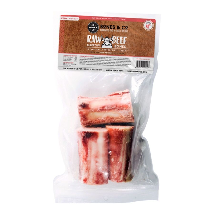 Bones &amp; Co Dog Frozen Beef Bone, Size: 3pk 4''
