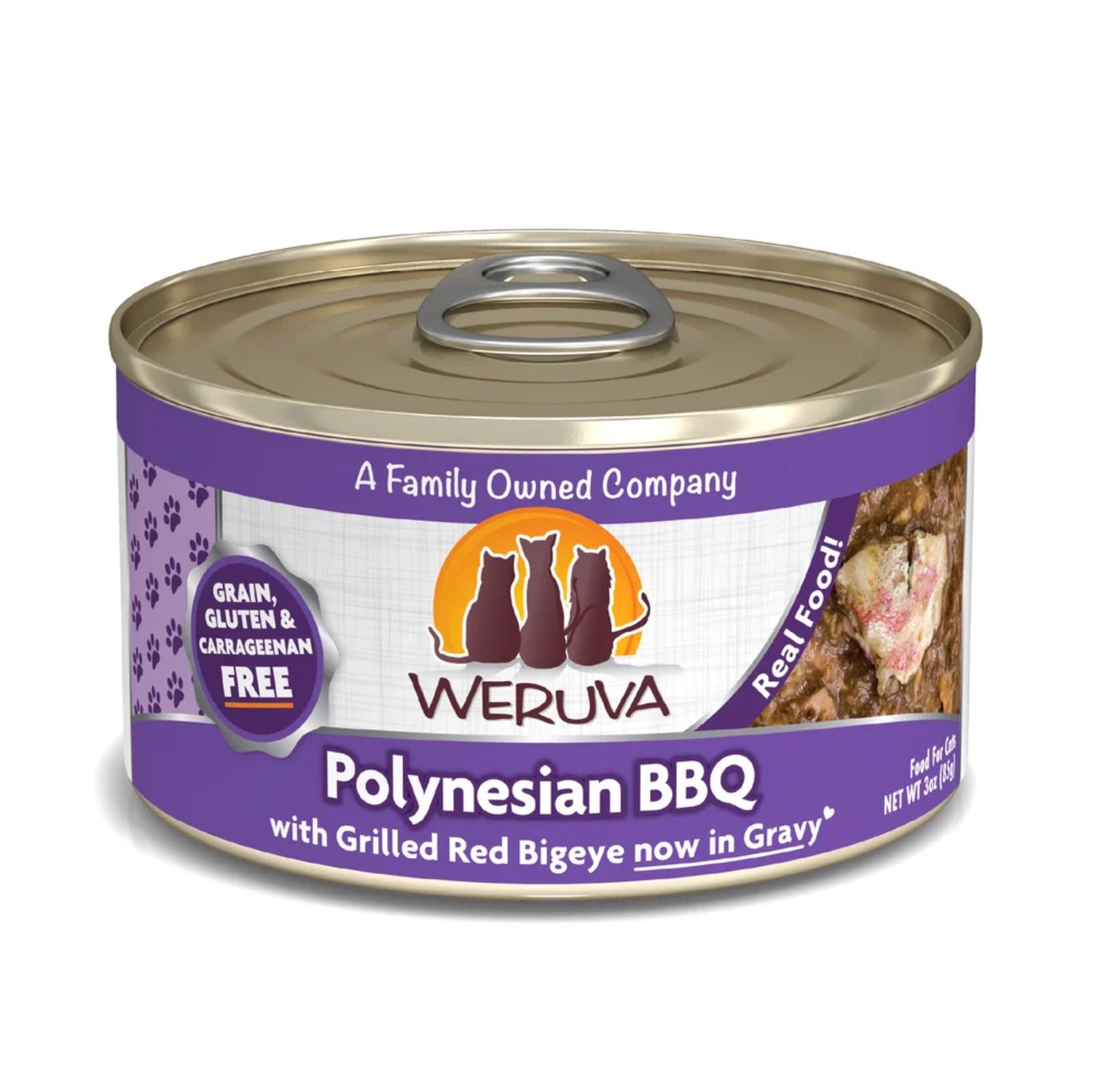 Weruva Cat Classic Polynesian BBQ Grilled Red Bigeye in Gravy, Size: 3oz