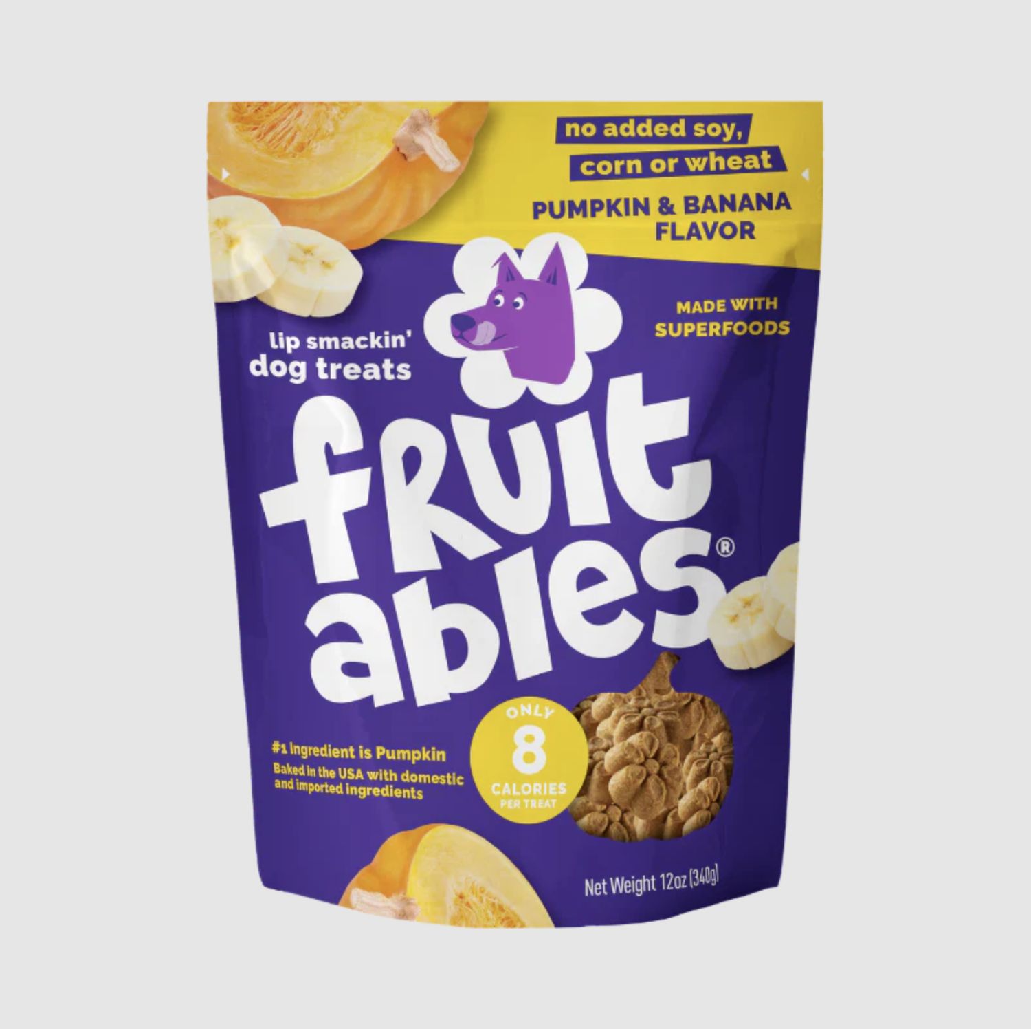 Fruitables Dog Baked Treats Pumpkin &amp; Banana, Size: 7oz