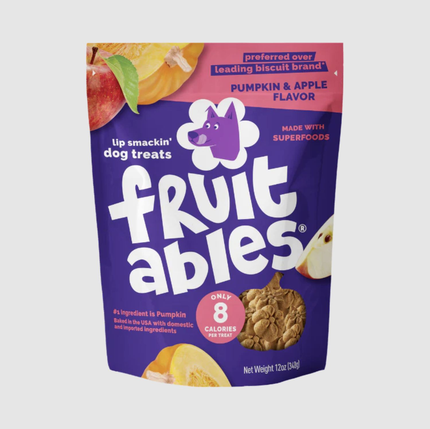 Fruitables Dog Baked Treats Pumpkin &amp; Apple, Size: 7oz