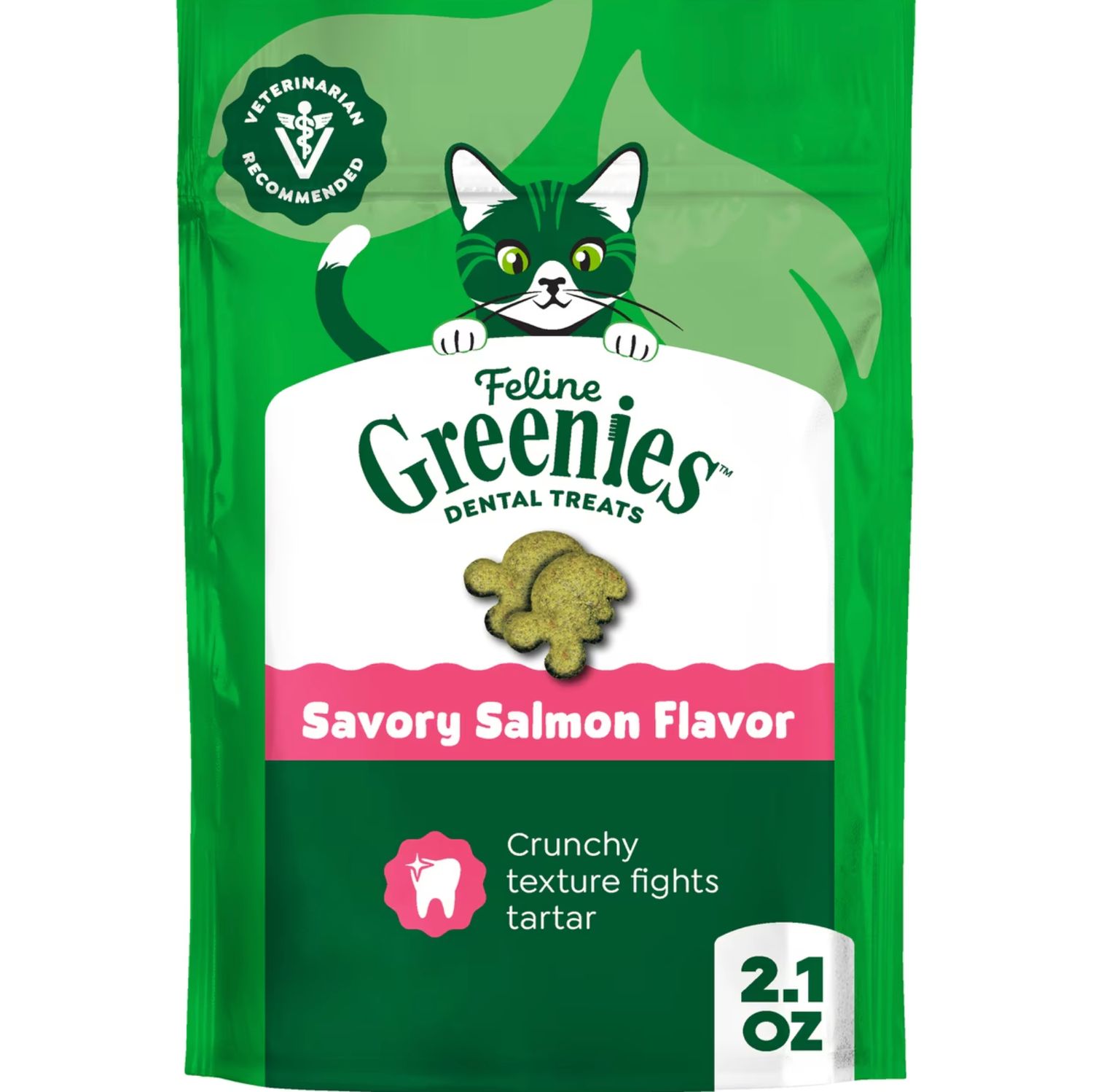 Greenies Cat Dental Treat Salmon, Size: 2.1oz