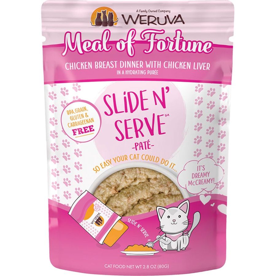 Weruva Cat Slide &amp; Serve Meal Of Fortune Pouch, Size: 2.8oz