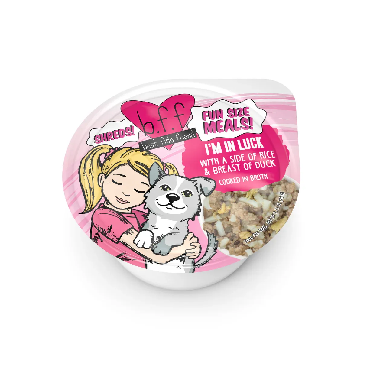 BFF Dog I'm In Luck Rice &amp; Duck Cup 2.75oz