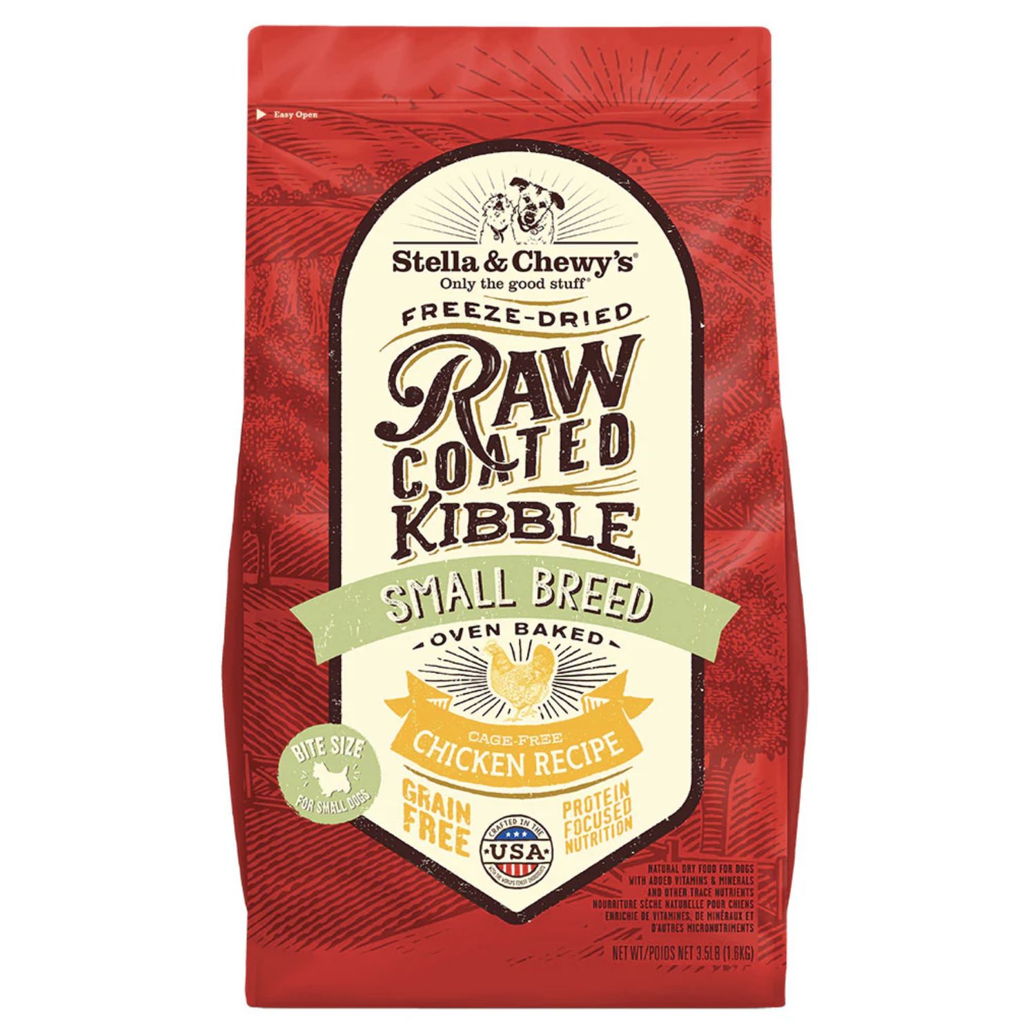 Stella &amp; Chewy's Dog Raw Coated Small Breed Chicken, Size: 3.5lb