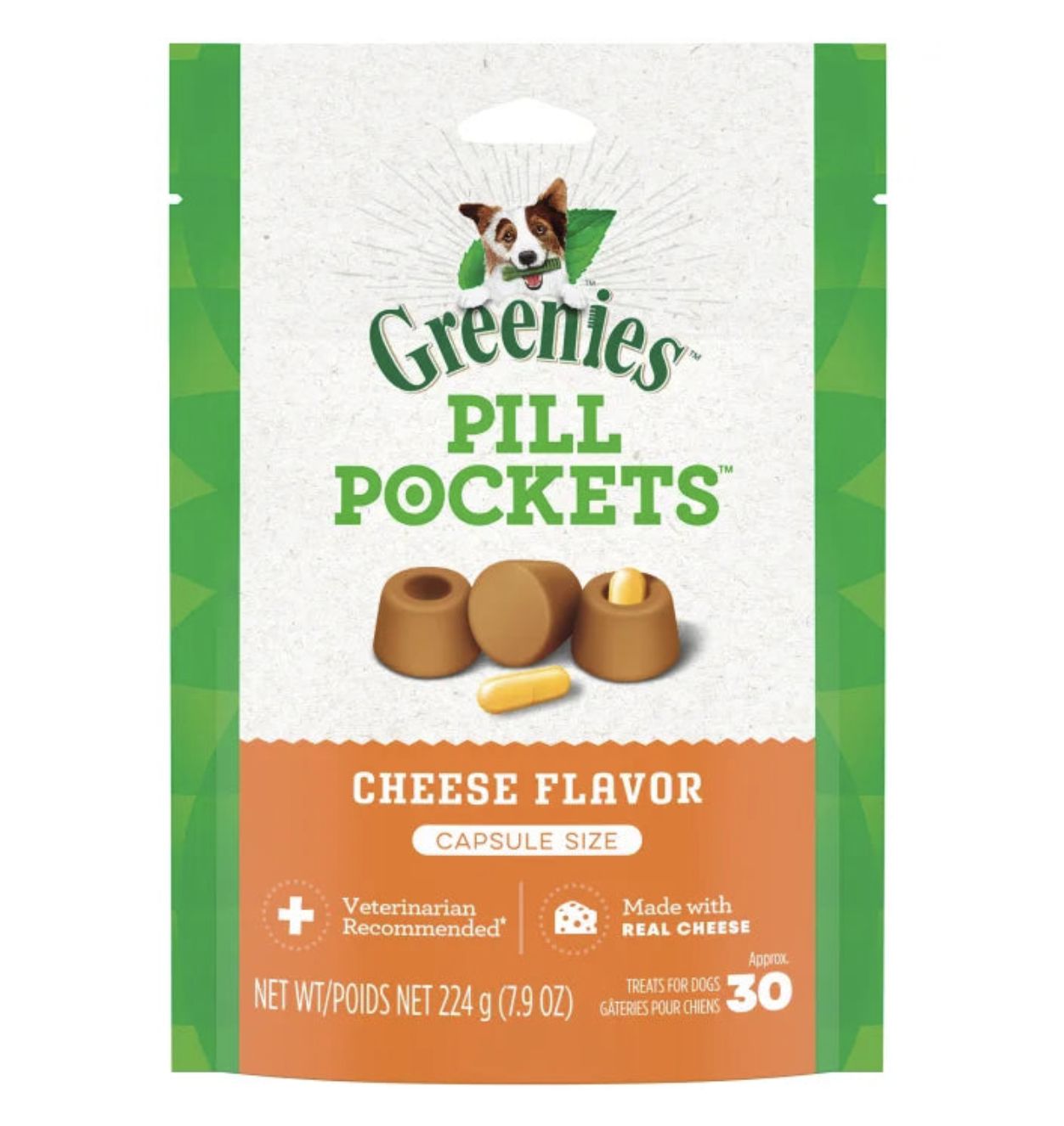 Greenies Dog Pill Pockets Capsule Cheese, Size: 3.2oz