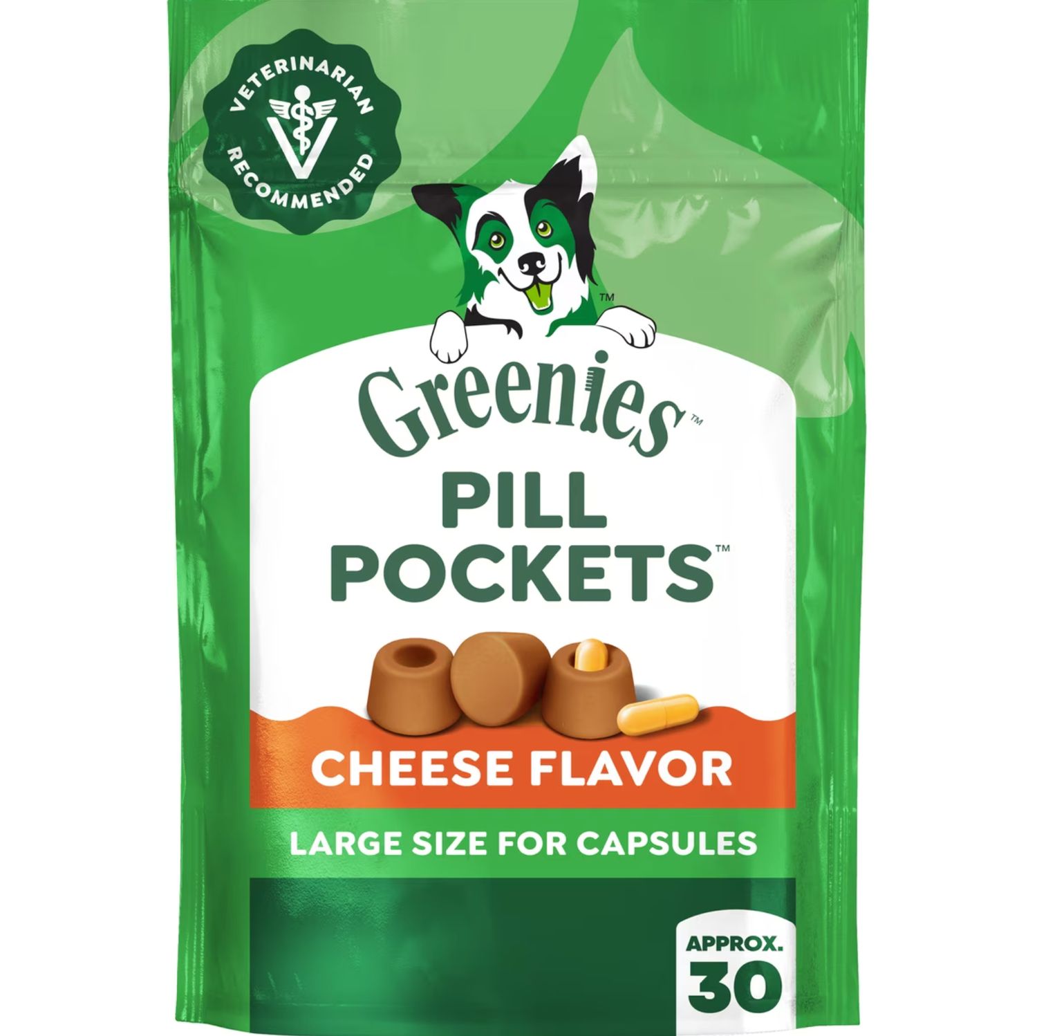 Greenies Dog Pill Pockets Cheese, Size: 30ct - 7.9oz