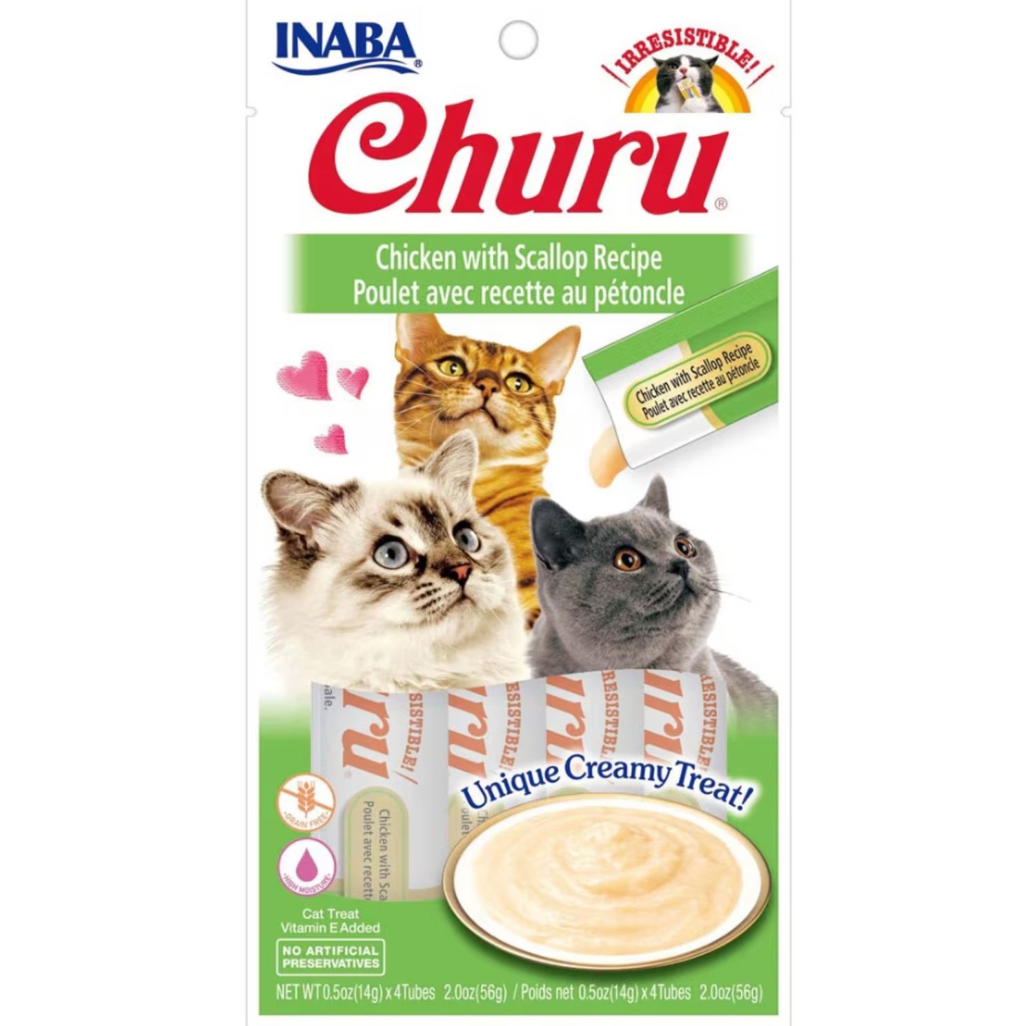 Inaba Churu Chicken &amp; Scallop 0.5oz 4pk