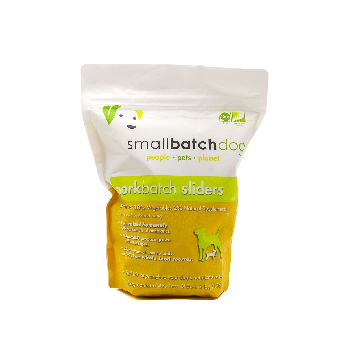 Small Batch Dog Frozen Pork, Size: 3lb Sliders