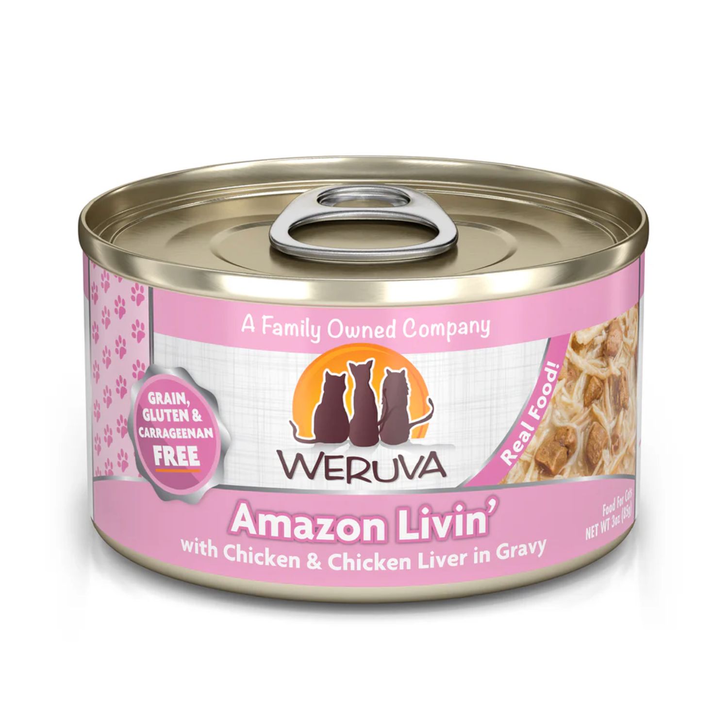 Weruva Cat Classic Amazon Livin' Chicken &amp; Chicken Liver in Gravy, Size: 3oz