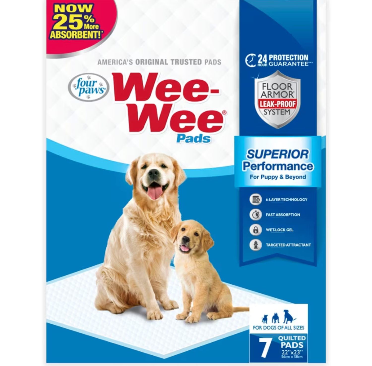 Four Paws Wee-Wee Pads, Amount: 7