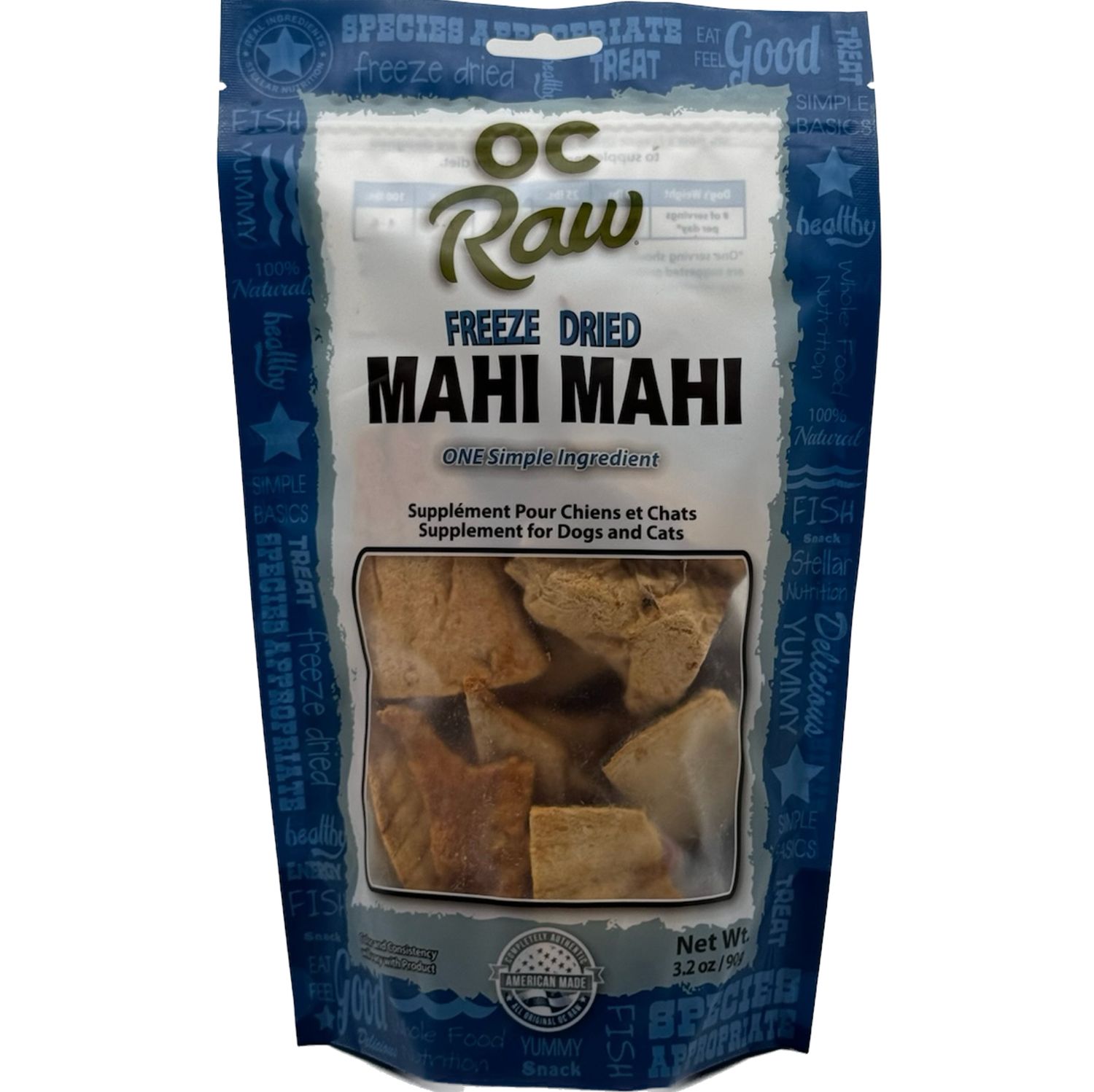 OC Raw Freeze-Dried Treats Mahi Mahi 3.2oz