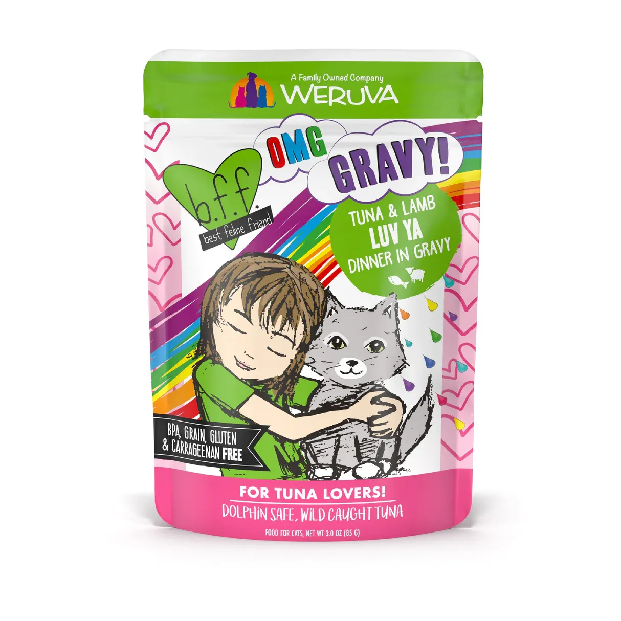 BFF Cat Gravy Luv Ya Tuna &amp; Lamb Pouch 3oz