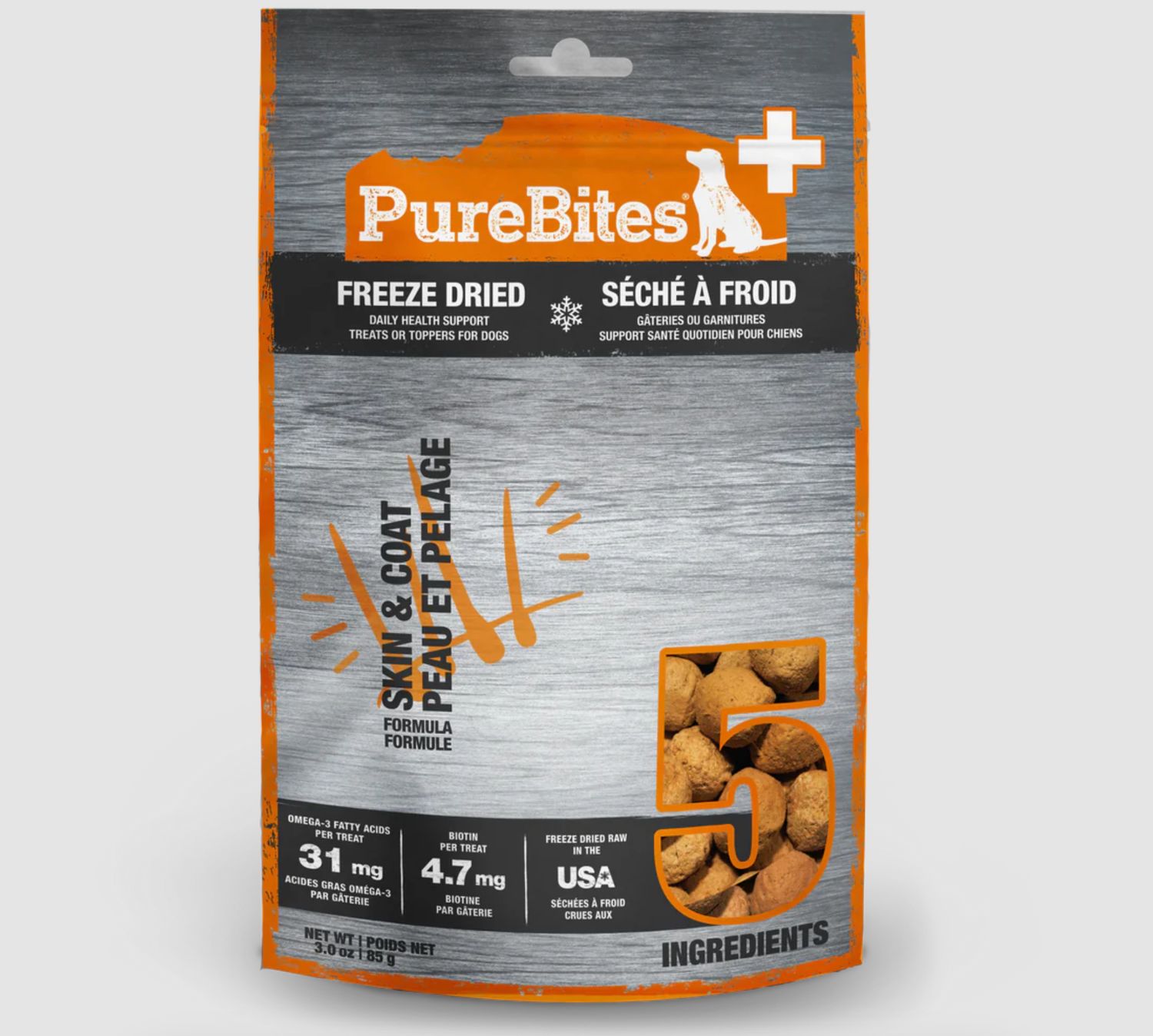 PureBites Dog Freeze Dried Skin &amp; Coat 3oz