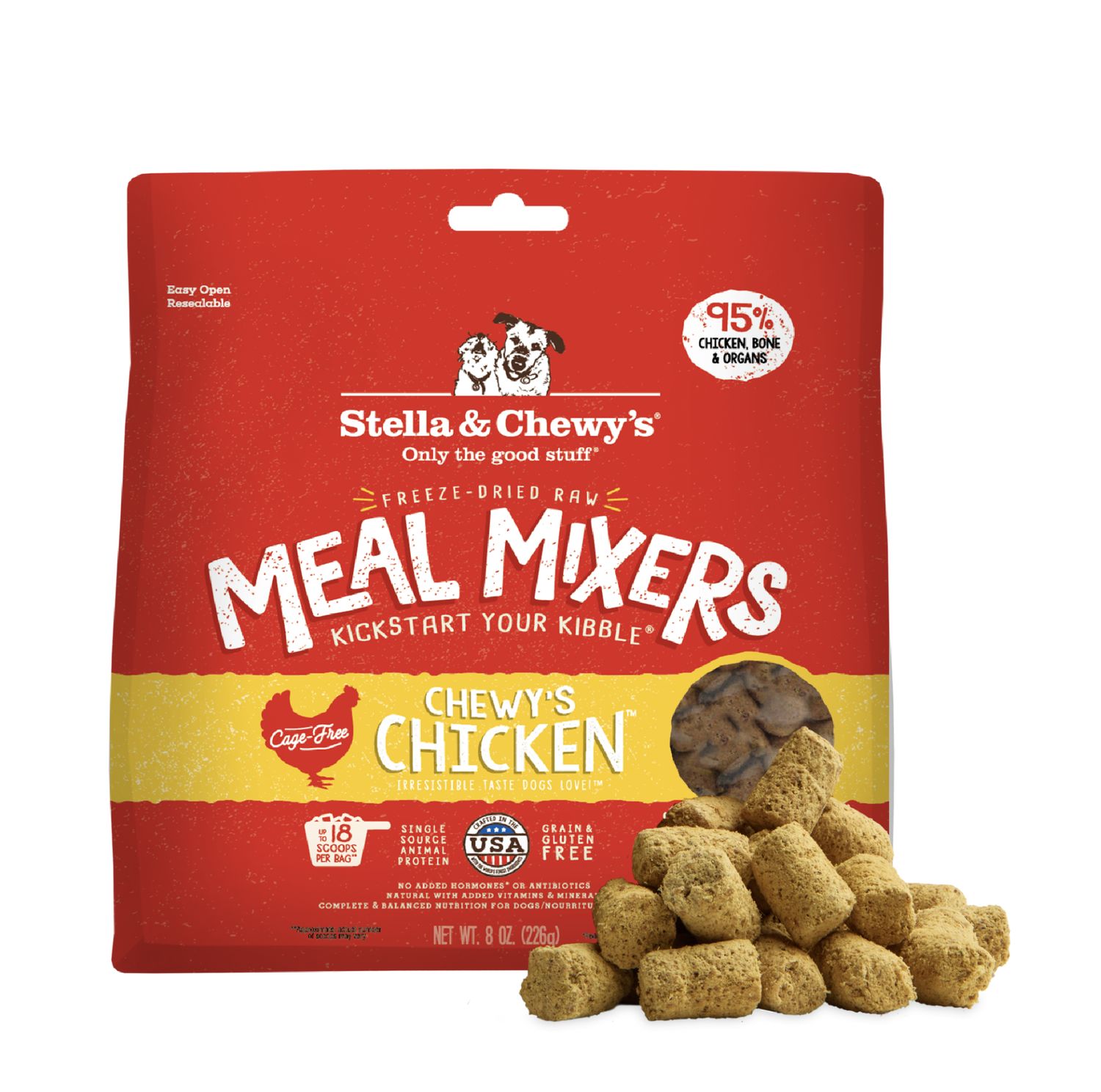 Stella &amp; Chewy's Dog Freeze-Dried Meal Mixers Chicken, Size: 3.5oz