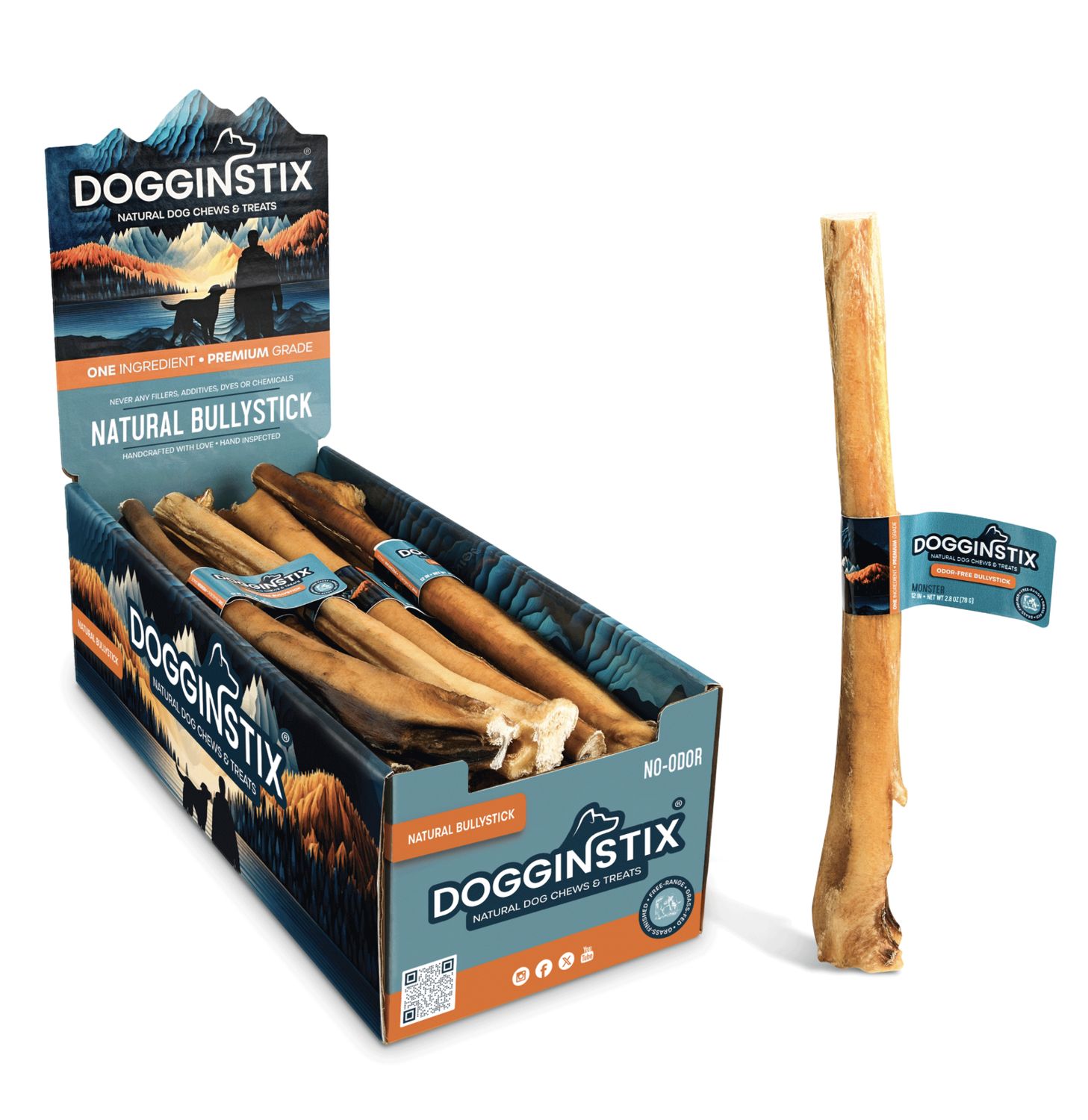 Dogginstix Dog Bully Stick Monster 12in
