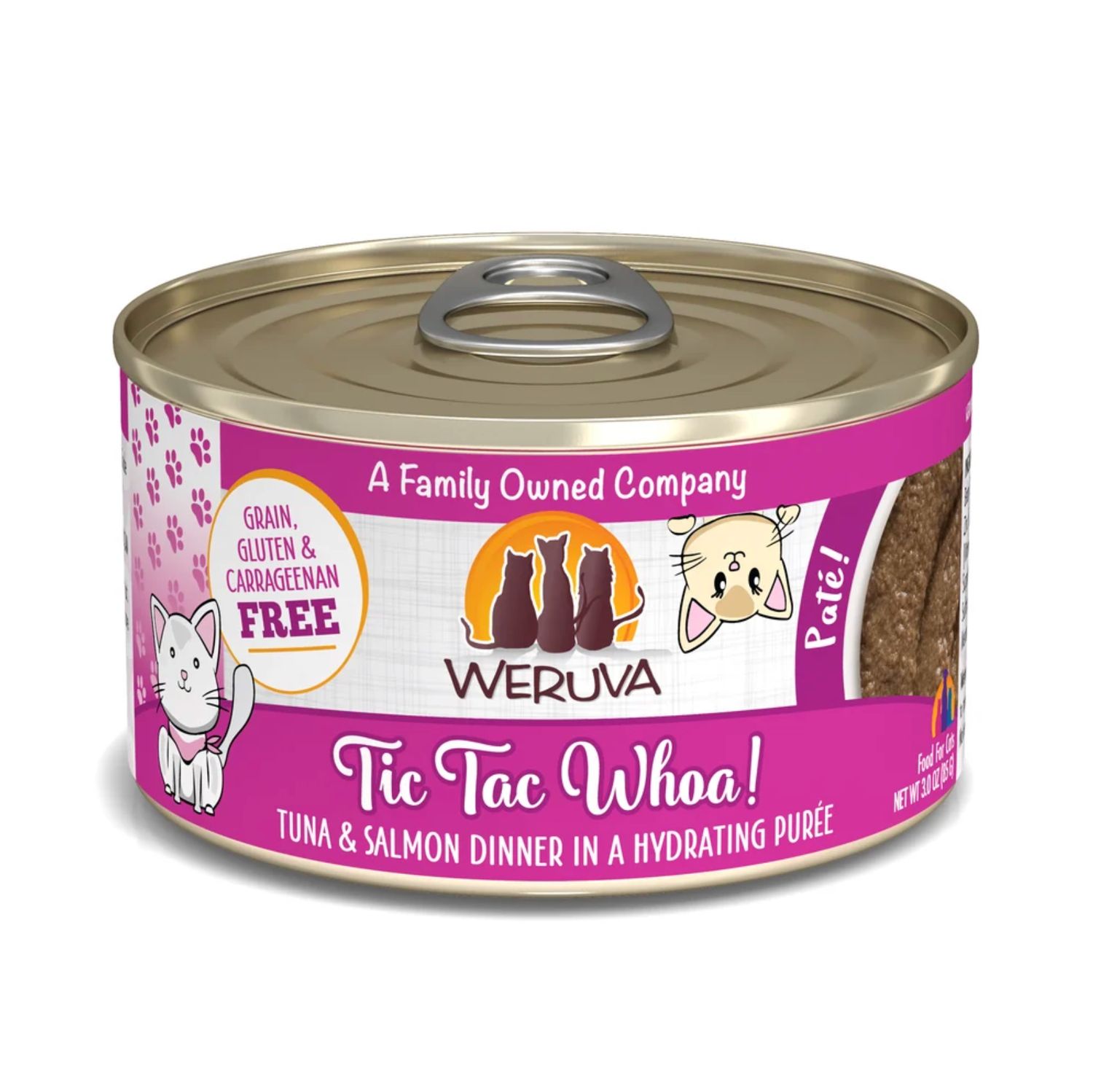 Weruva Cat Paté Tic Tac Whoa! Tuna &amp; Salmon, Size: 3oz
