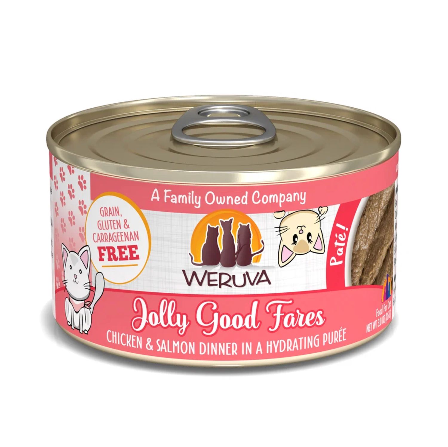 Weruva Cat Paté Jolly Good Fares Chicken &amp; Salmon 3oz