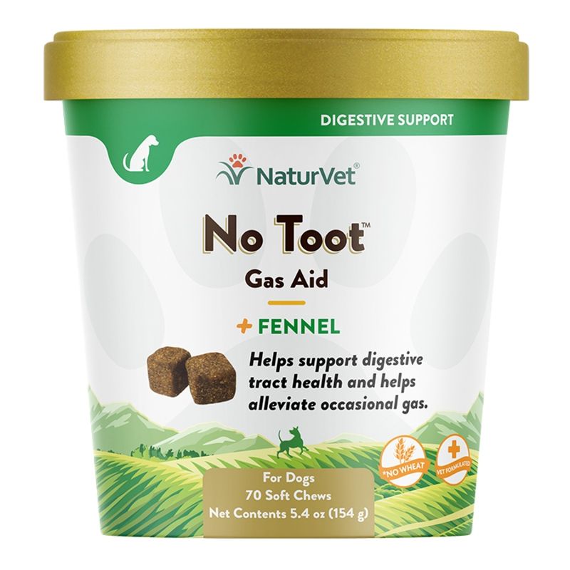 NaturVet Dog No Toot Gas Chew 70 Count