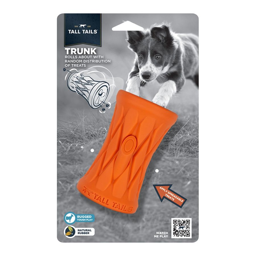 Tall Tails Dog Natural Rubber Toy Trunk 4''
